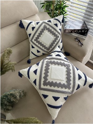 Woodhub Punch Nakışlı 2 Adet Kırlent Kılıfı