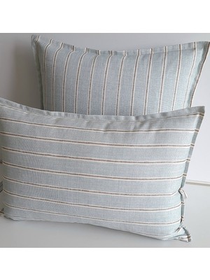 Woodhub Koton Premium Yumuşak Doku Kumaş Çizgi Desen Kırlent Kılıfı