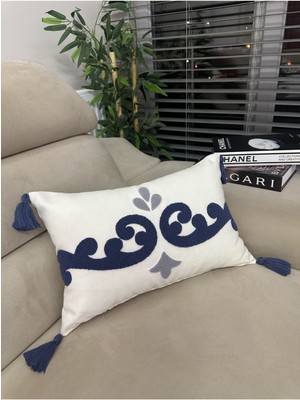 Woodhub Punch Nakışlı Kırlent Kılıfı