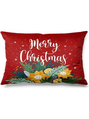 Woodhub Dikdörtgen Cozy Christmas Desenli Çift Tarafı Baskılı Süet Kırlent Kılıfı Yılbaşı - Noel