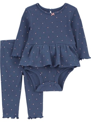 Carter's Kız Bebek Body Pantolon Set 2'li Paket