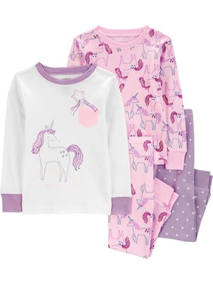 Carter's Kız Bebek Pijama Set 4'lü Paket