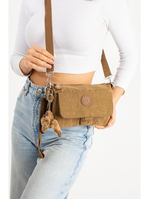 Mini Boy Kadın Postacı Omuz Çantası Çapraz Askılı Hafif Su Itici Kumaş 20*15 cm Çok Cepli