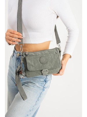 Baginn Mini Boy Kadın Postacı Omuz Çantası Çapraz Askılı Hafif Su Itici Kumaş 20*15 cm Çok Cepli