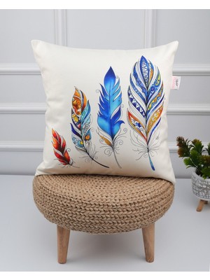 Kırlent Kılıfı , Yastık Kılıfı , Desenli Kırlent , 43X43 Kırlent , Süet Kırlent