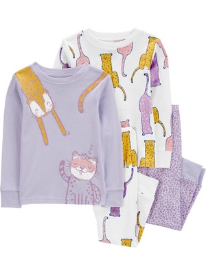 Carter's Kız Bebek Pijama Set 4'lü Paket