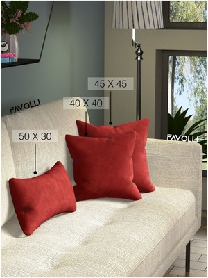 Woodhub Kadife Dokulu Metalik Kırmızı Kırlent Kılıfı Dream Serisi Punch Için Uygun Gizli Fermuar