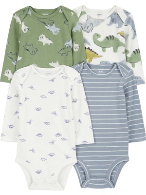 Carter's Erkek Bebek Uzun Kollu Body Set 4'lü Paket