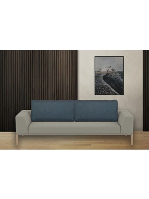 Woodhub Turkuaz Keten Kutu Model Koltuk Sırt Kırlent Kılıfı Bahçe Seti Büyük Boy Kırlent Kılıf