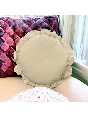 Woodhub Kırlent Kılıfı Tekli Dolgusuz Fırfırlı