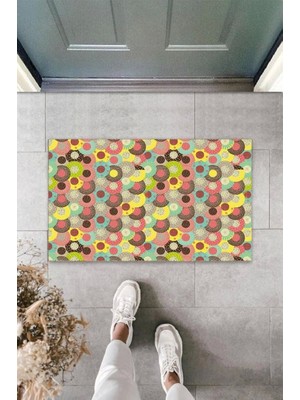 Miraxx Dijital Baskı Çok Daireler Paspas K 3073