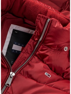 Tommy Jeans Kırmızı Kadın Şişme Mont Tjw Basıc Hooded Down Jacket Ext