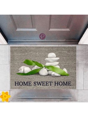 Miraxx Kapı Önü Paspası Dekoratif Dijital Baskı Home Sweet Home P 2457