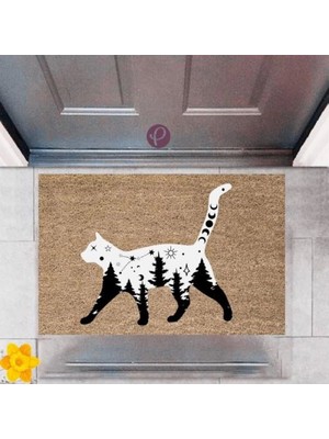 Miraxx Kapı Önü Paspası Dekoratif Dijital Baskı Kedi P 2494