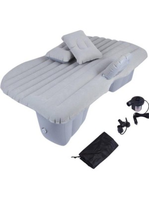 Mediterian Araç içi şişme yatak seti, elektrikli pompa ve tamir malzemeleri, konforlu yolculuk için