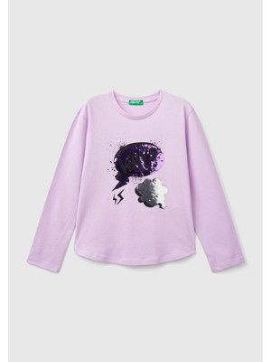 Benetton Kız Çocuk Uzun Tshırt Çocuk Sweatshirt 3I1XC10KC-24K-026