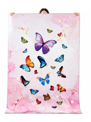 Kaşmir Halı Dekoratif Art Çocuk/Genç ButterFly Glam 80x150 cm