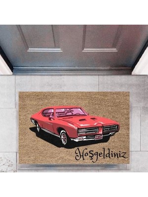 Miraxx Kapı Önü Paspası Dekoratif Dijital Baskı Arabalar P 2676