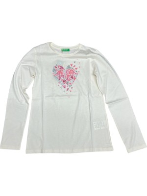 Benetton Kız Çocuk Uzun Tshırt 3I1XC10KB-24K-015