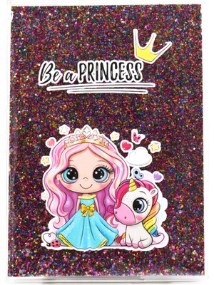 Melnio Prıncess Koyu Pembe Simli Defter