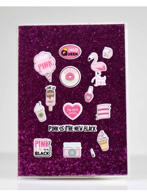 Melnio Pınk Mor Simli Defter