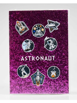 Melnio Astronot Unıcorn Mor Simli Defter