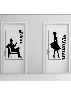 Xpetrana Man-Women Tuvalet-Wc Kapı Sticker