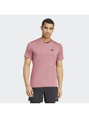 Adidas Train Essentials Stretch Erkek Pembe Yuvarlak Yaka Tişört