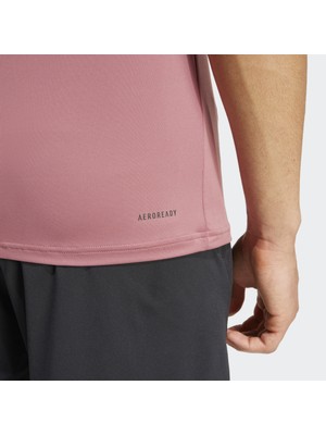 Adidas Train Essentials Stretch Erkek Pembe Yuvarlak Yaka Tişört