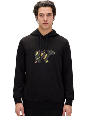 Bad Bear Mono Siyah Erkek Kapüşonlu Sweatshirt