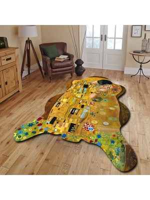 Miraxx Dekoratif, 3D Baskılı  Özel Tasarım, Lazer Kesim, Ince, Kaymaz Taban Halı 64