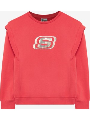 Skechers G Essential Crew Neck Sweatshirt Büyük Kız Çocuk Pembe Sweatshirt SK232073-831