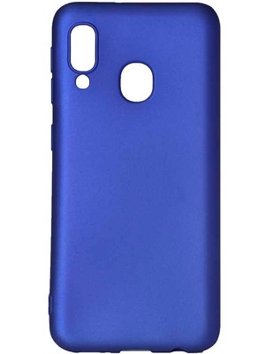 noktaks - Samsung Galaxy A40 - Kılıf Mat Soft Premier Silikon Kapak - Saks Mavi - T25743
