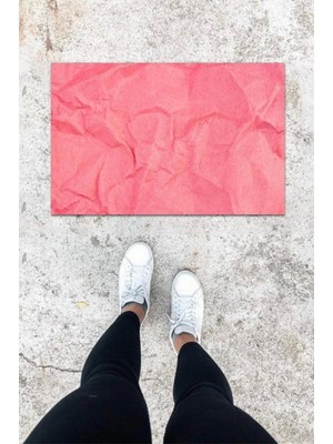 Miraxx Dijital Baskı Buruşuk Kağıt Desen Kapı Önü Paspası K 1067