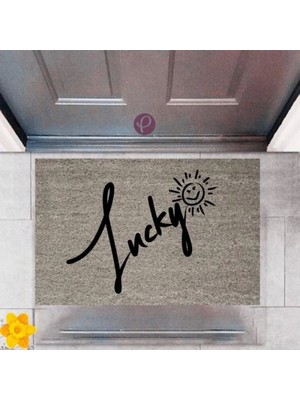 Miraxx Kapı Önü Paspası Dekoratif Dijital Baskı Lucky   P-2361