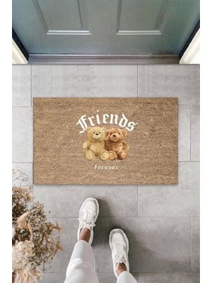 Miraxx Kapı Önü Paspası Friends Forever Ayıcık Desen K 3356