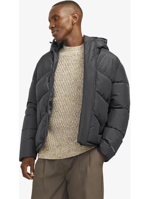 Jack & Jones Jjworld Puffer Erkek Gri Mont 12259850-ASPHALT