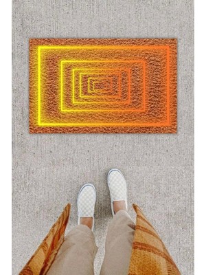 Miraxx Dijital Baskı Dekoratif Şerit Kapı Önü Paspası K 1244