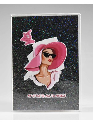 Melnio Şapkalı Siyah Simli Defter