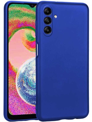 noktaks - Samsung Galaxy A04S - Kılıf Mat Soft Premier Silikon Kapak - Saks Mavi - T24380