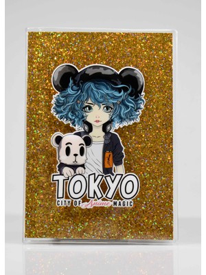 Melnio Tokyo Sarı Simli Defter