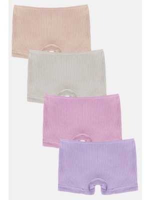 Kota Kız Çocuk Boxer Pamuklu Raporlu 4 Adet