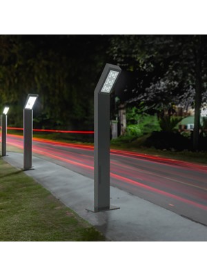 Quark Lighting Özel Reflektörlü Bollard Aydınlatma Antrasit BL103