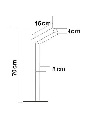 Quark Lighting Özel Reflektörlü Bollard Aydınlatma Antrasit BL103