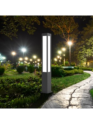 Quark Lighting Özel Reflektörlü Bollard Aydınlatma Antrasit BL106