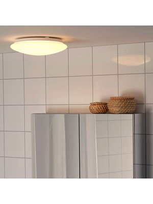 Ikea Barlast Tavan/duvar Lambası, Beyaz, 25 Cm, Led'li