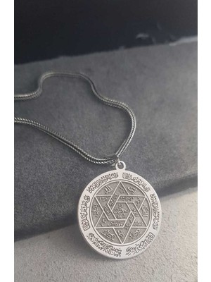 VogutimaIsmi Azam Dualı Hz. Süleymanın Mührü 925 Ayar Gümüş • Sevgiliye • Eşe • Babaya • Arkadaşa Kolye