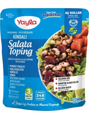 Yayla Haşlanmış Suyu Süzülmüş Kinoalı Salata Toping 150 gr