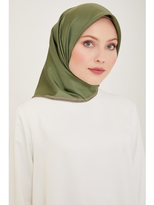 Belli Twill Ipek Eşarp - 4009-03 Yeşil