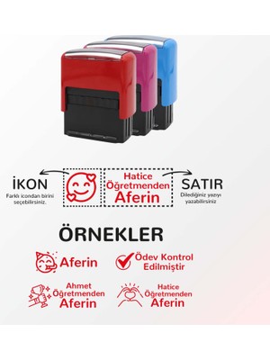 Mühürce Öğretmen Kaşesi - Motivasyon ve Ödül Kaşesi Pozitif Geri Bildirim, Ödüllendirme ve Teşvik Edici Kaşe